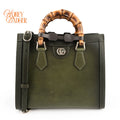 Gucci Diana Small Tote Bag | Green Gradient Leather & Bamboo Handle | Rank S Mint Condition