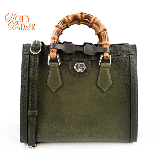 Gucci Diana Small Tote Bag | Green Gradient Leather & Bamboo Handle | Rank S Mint Condition
