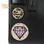 Saint Laurent Baby Sac de Jour Patch Embellished Calf Leather Black Rank A