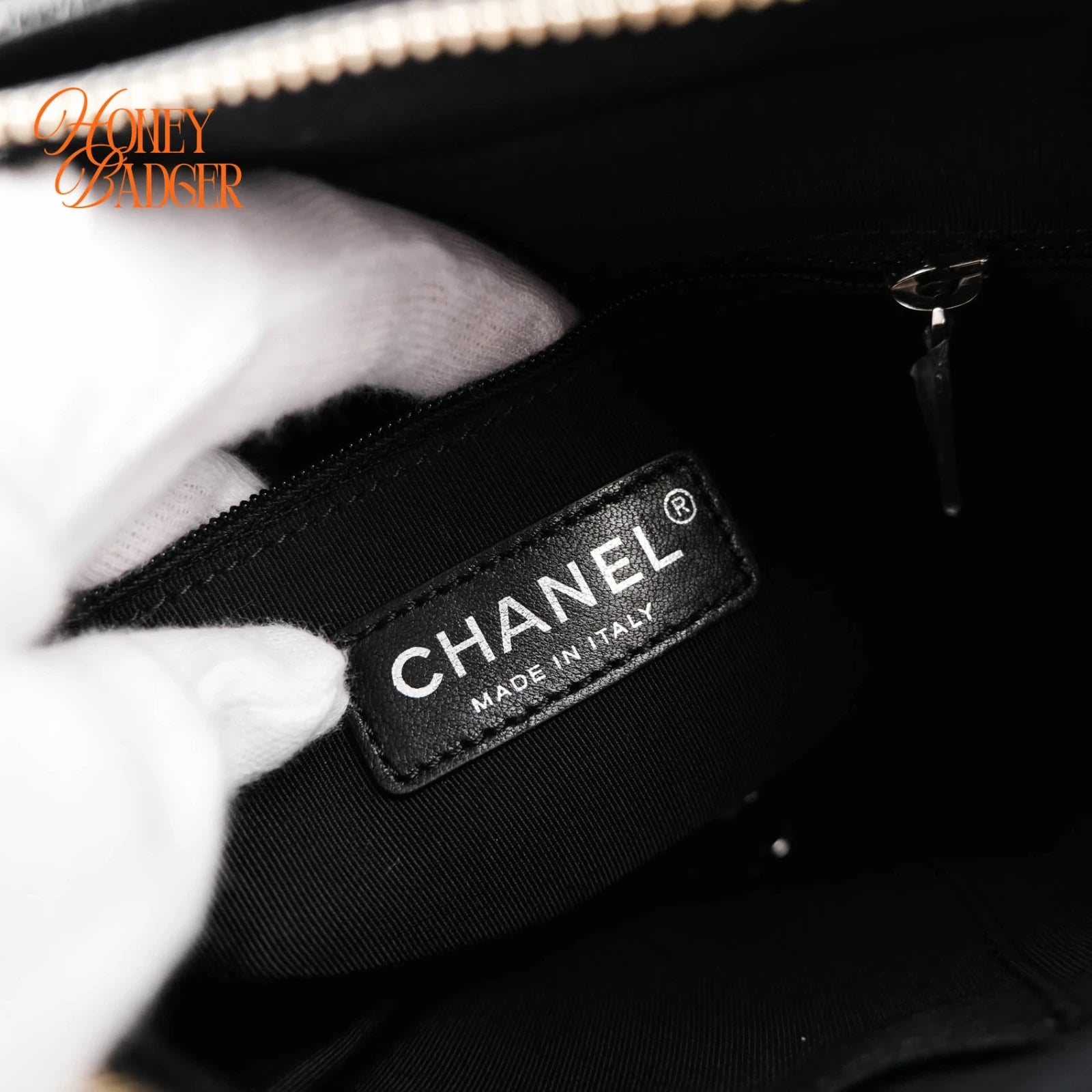 Chanel Gabrielle Hobo Small Navy Wool Grade A
