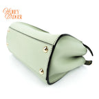 Fendi Peekaboo Mini Leather Light Green Gold Hardware Rank A