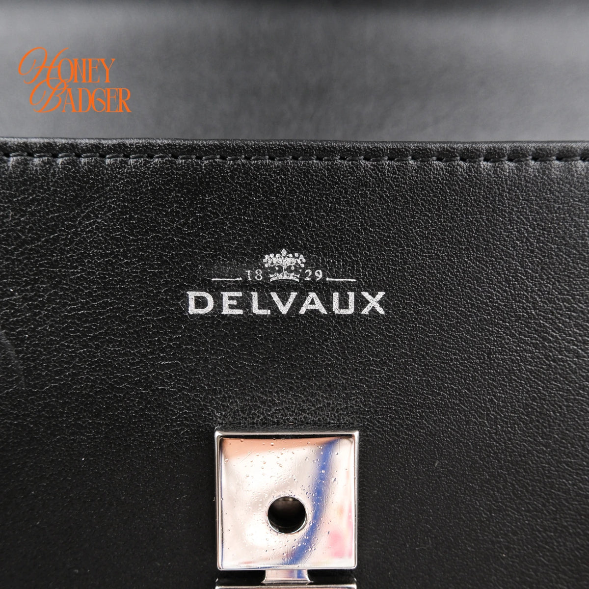 Delvaux Tempête MM Black Calfskin 2Way Top Handle Shoulder Bag Rank A