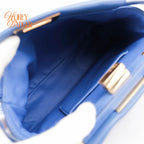 Fendi Peekaboo Iconic Mini Blue Leather 2WAY Shoulder Bag 8BN244