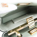 Fendi Peekaboo Mini Leather Light Green Gold Hardware Rank A