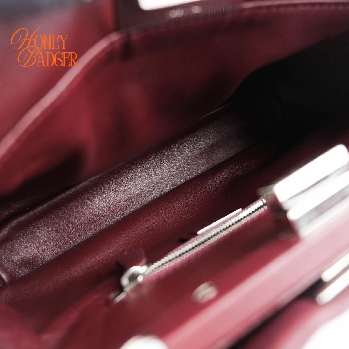 Fendi Peekaboo Iconic Mini Nappa Leather Bordeaux Silver Hardware Rank A