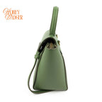 Celine Nano Belt Bag Grained Calfskin Green Gold Hardware Rank A