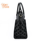 Louis Vuitton On My Side MM Calfskin Black Monogram Tufting Gold Hardware Rank AB