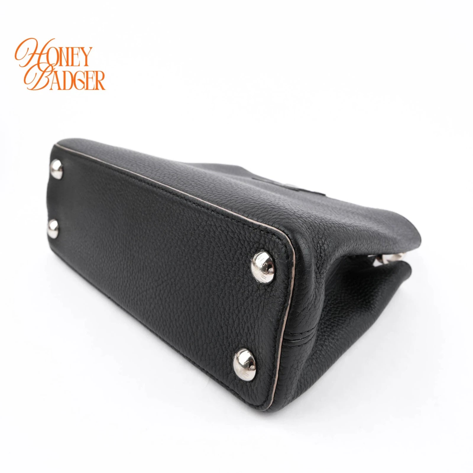 Louis Vuitton Capucines BB Leather Black Rank A