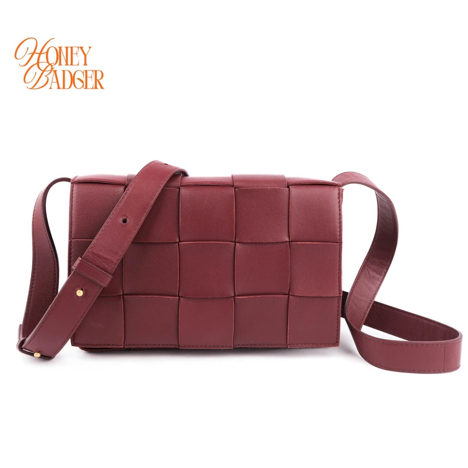 Bottega Veneta Cassette Intrecciato Burgundy Rank A