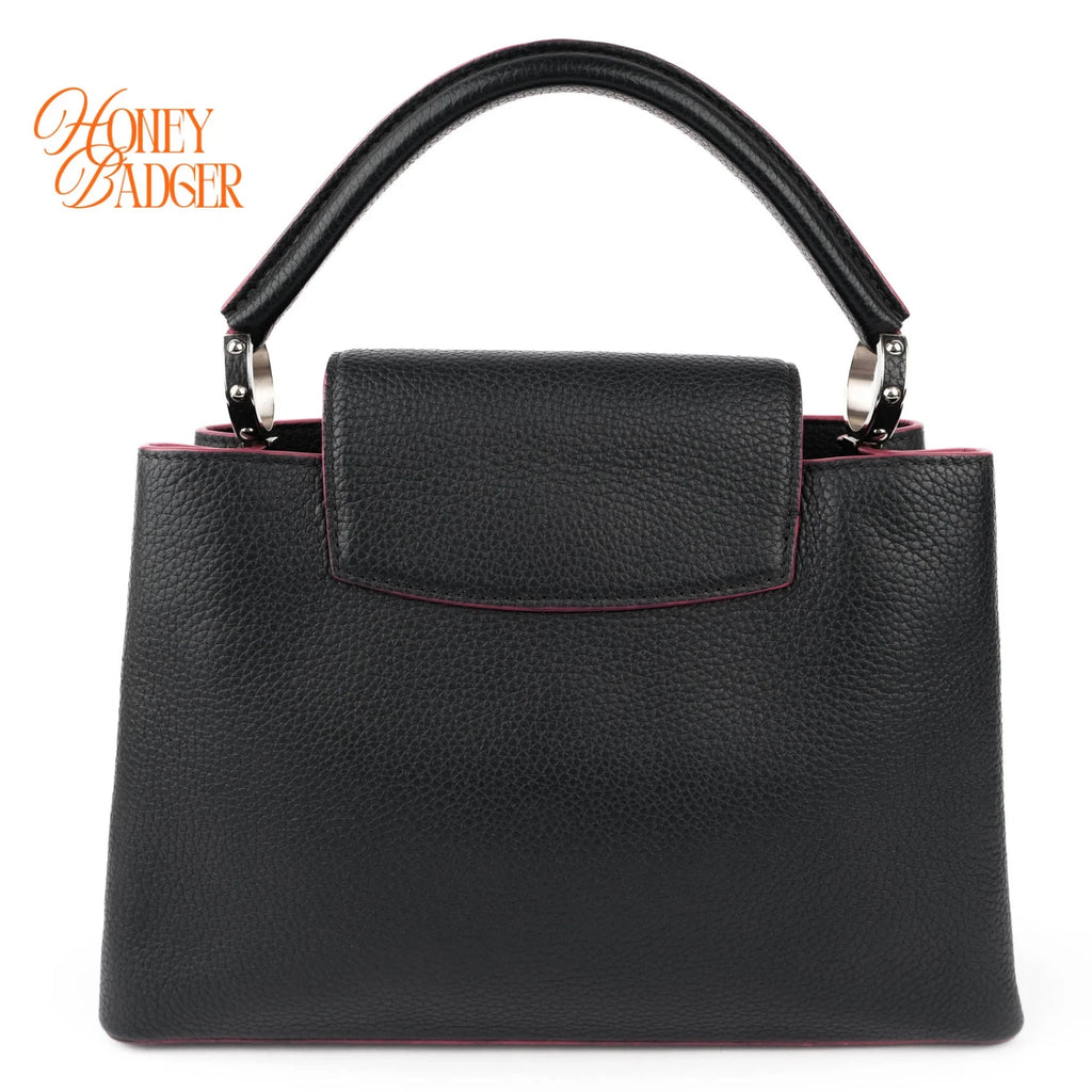 Louis Vuitton Capucines BB Taurillon Leather Navy Pink Edge Rank A
