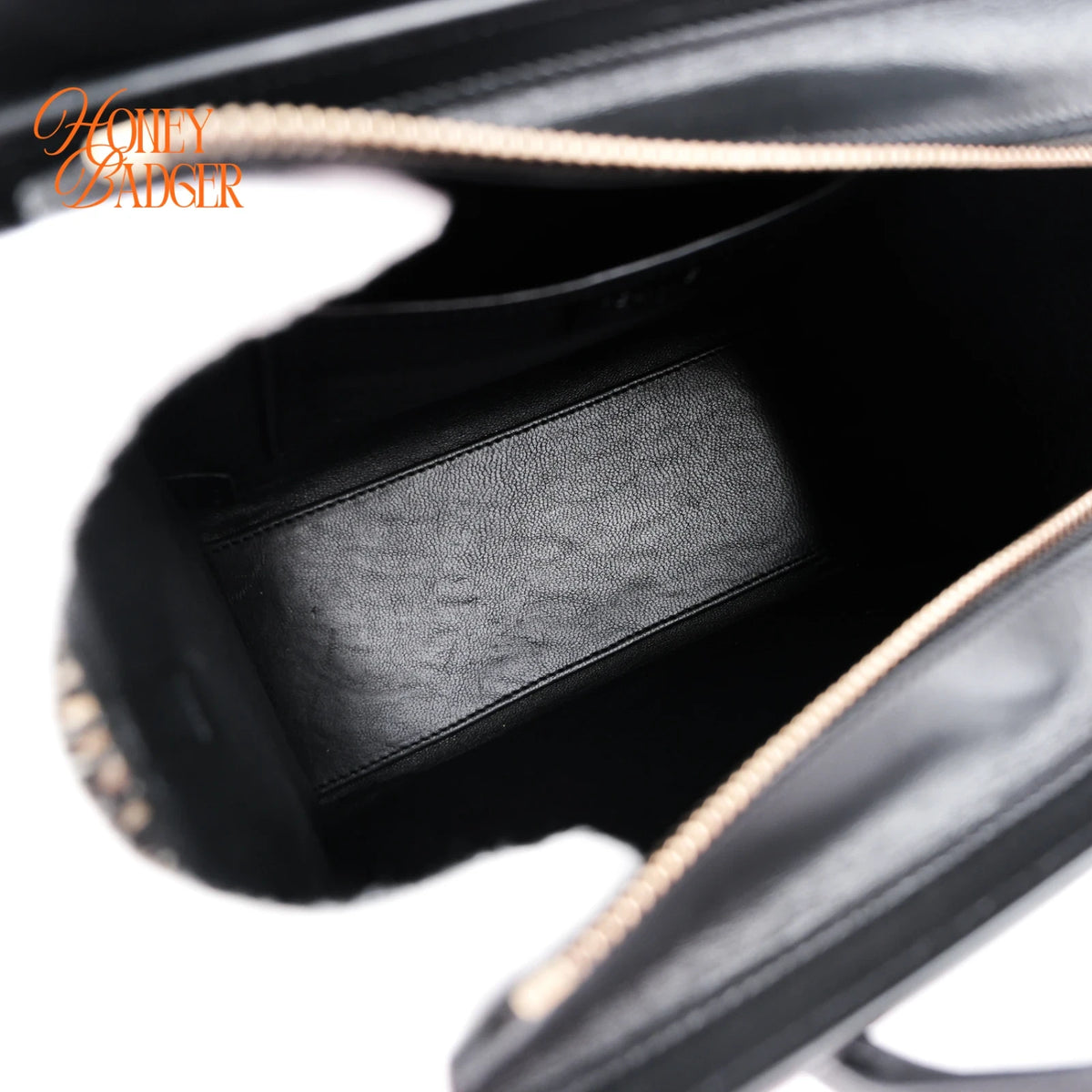 Celine Luggage Nano Tweed Black Leather 2-Way Bag Rank AB