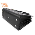 Saint Laurent Baby Sac de Jour Patch Embellished Calf Leather Black Rank A