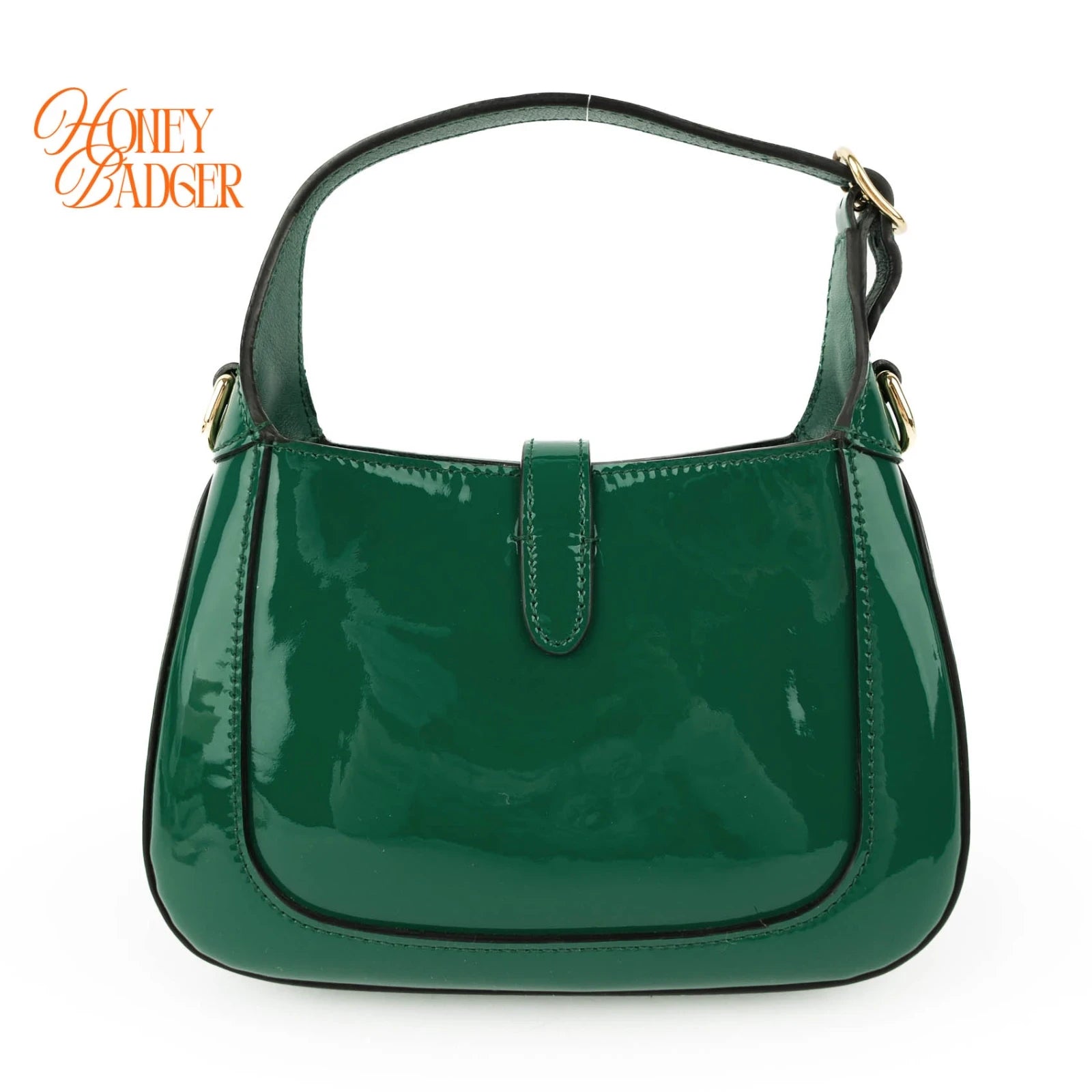 Gucci Jackie 1961 Mini Chain Shoulder Bag Green Patent Leather 699651