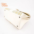 Delvaux Brillant MM Toile de Cuir Rainbow & Calf Souple Ivory Rank A