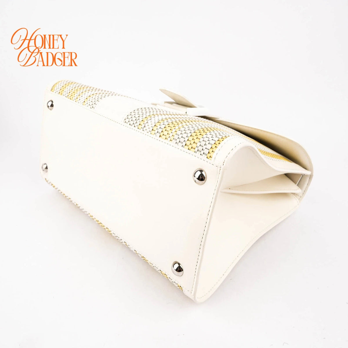 Delvaux Brillant MM Toile de Cuir Rainbow & Calf Souple Ivory Rank A