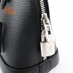 Louis Vuitton Alma BB Epi Leather Noir Silver Hardware Rank A
