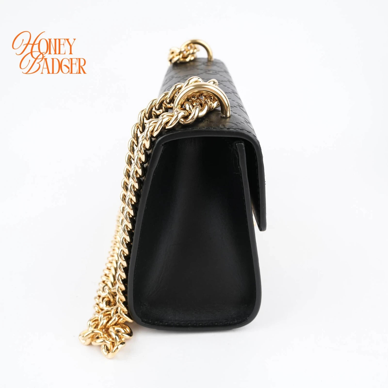 Gucci Padlock GG Signature Black Chain Bag Rank A