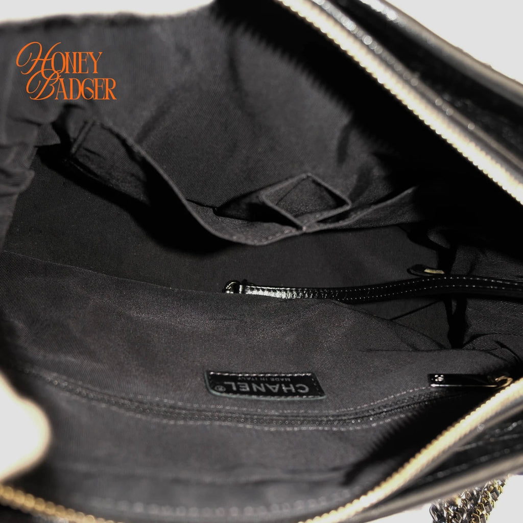 Chanel Gabrielle de Chanel Hobo Medium Tweed Navy Black