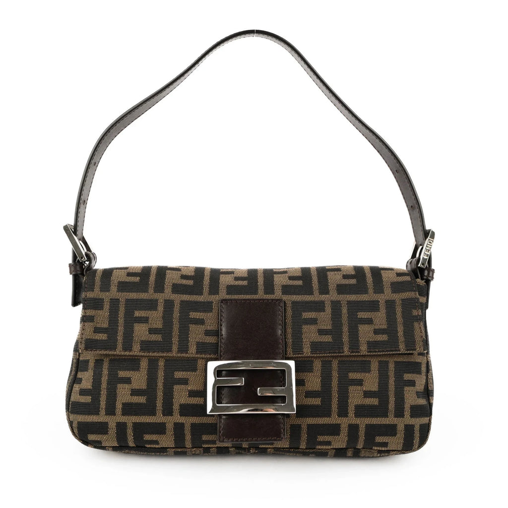 Fendi Baguette Zucca Canvas Brown Rank A