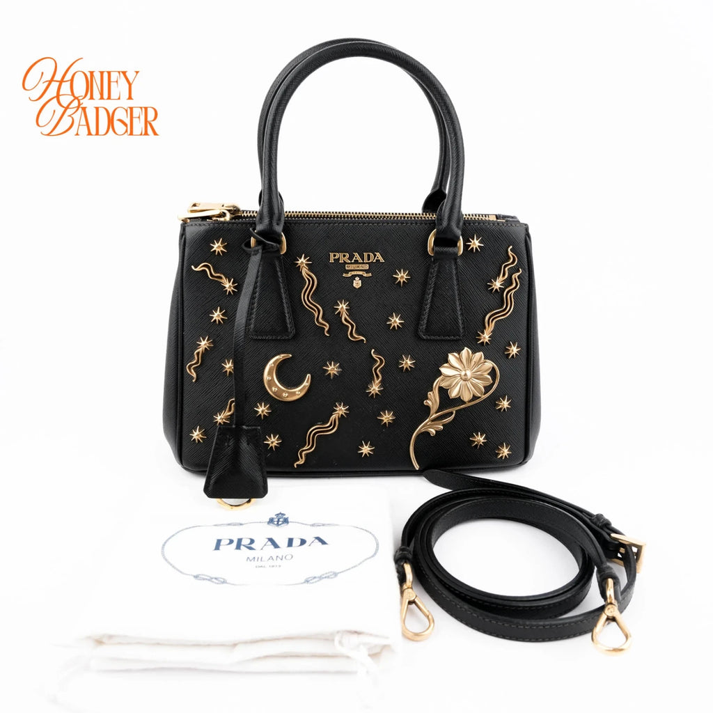 Prada Galleria Small Saffiano Leather Black Rank A