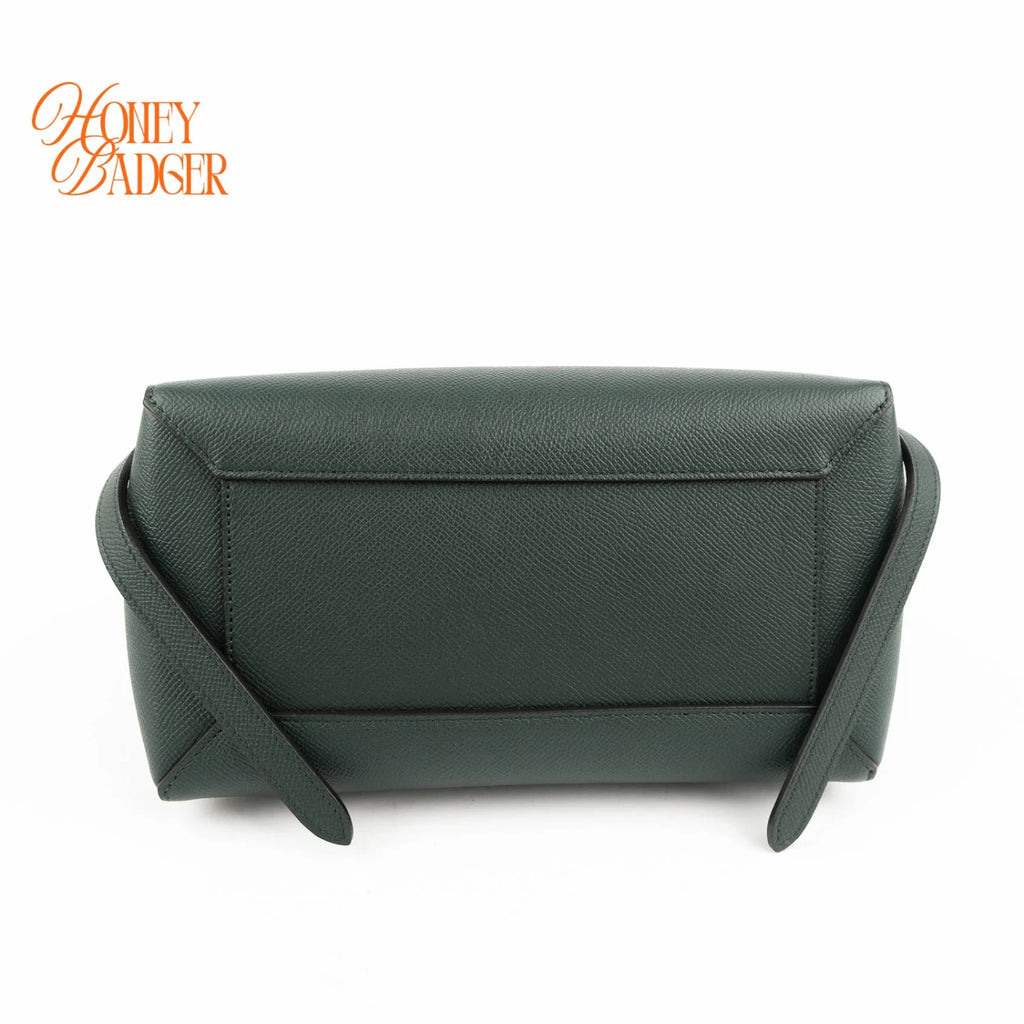 Celine Belt Bag Medium Dark Green Leather Grade A
