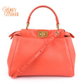 Fendi Peekaboo Mini Smooth Leather Orange Rank A