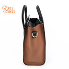 Celine Luggage Nano Leather Tricolor Black White Brown Rank A
