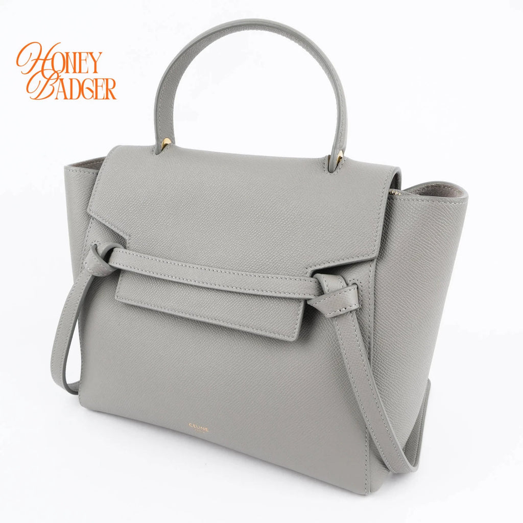 Celine Belt Bag Micro Gray Leather Grade A