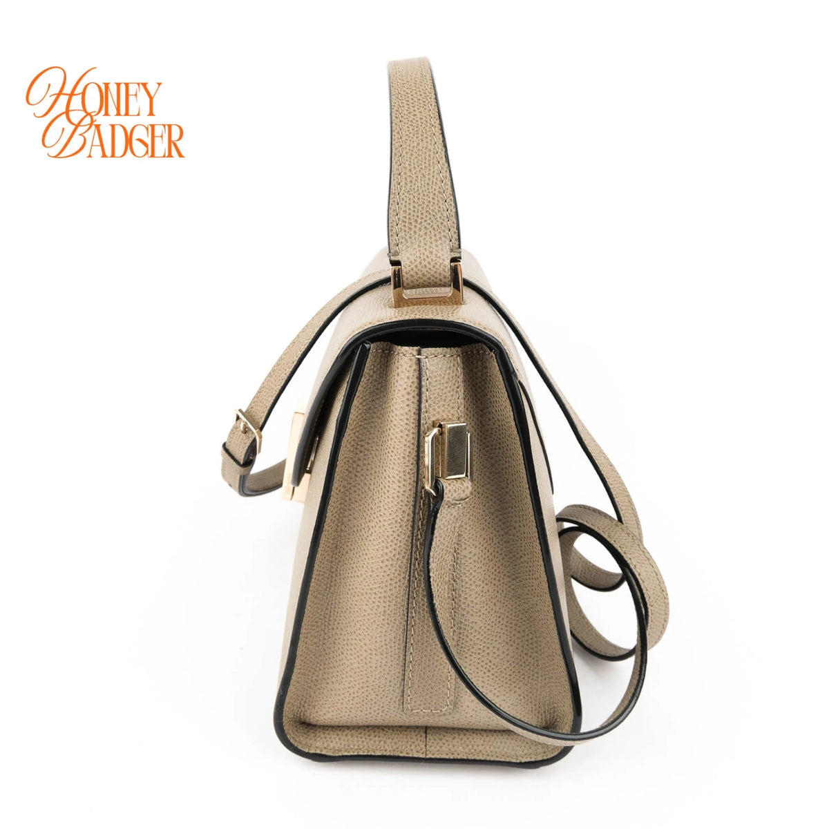 Valextra Iside Mini Millepunte Calfskin Beige Cachemire Gold Hardware Rank A