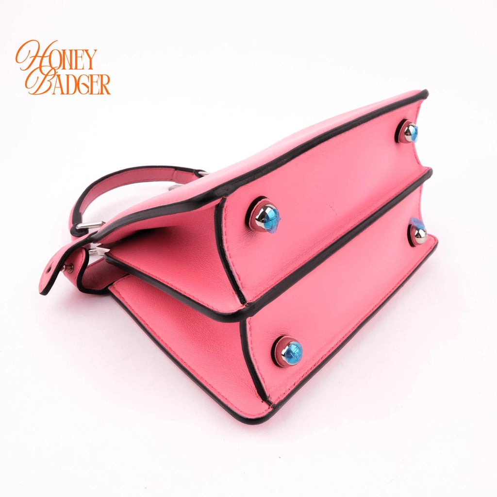 Fendi Peekaboo ISeeU Mini Leather Pink Silver Hardware Rank A