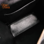 Celine Luggage Nano Leather Tricolor Black White Brown Rank A