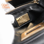Fendi Peekaboo Mini Studded Black Leather Rank A