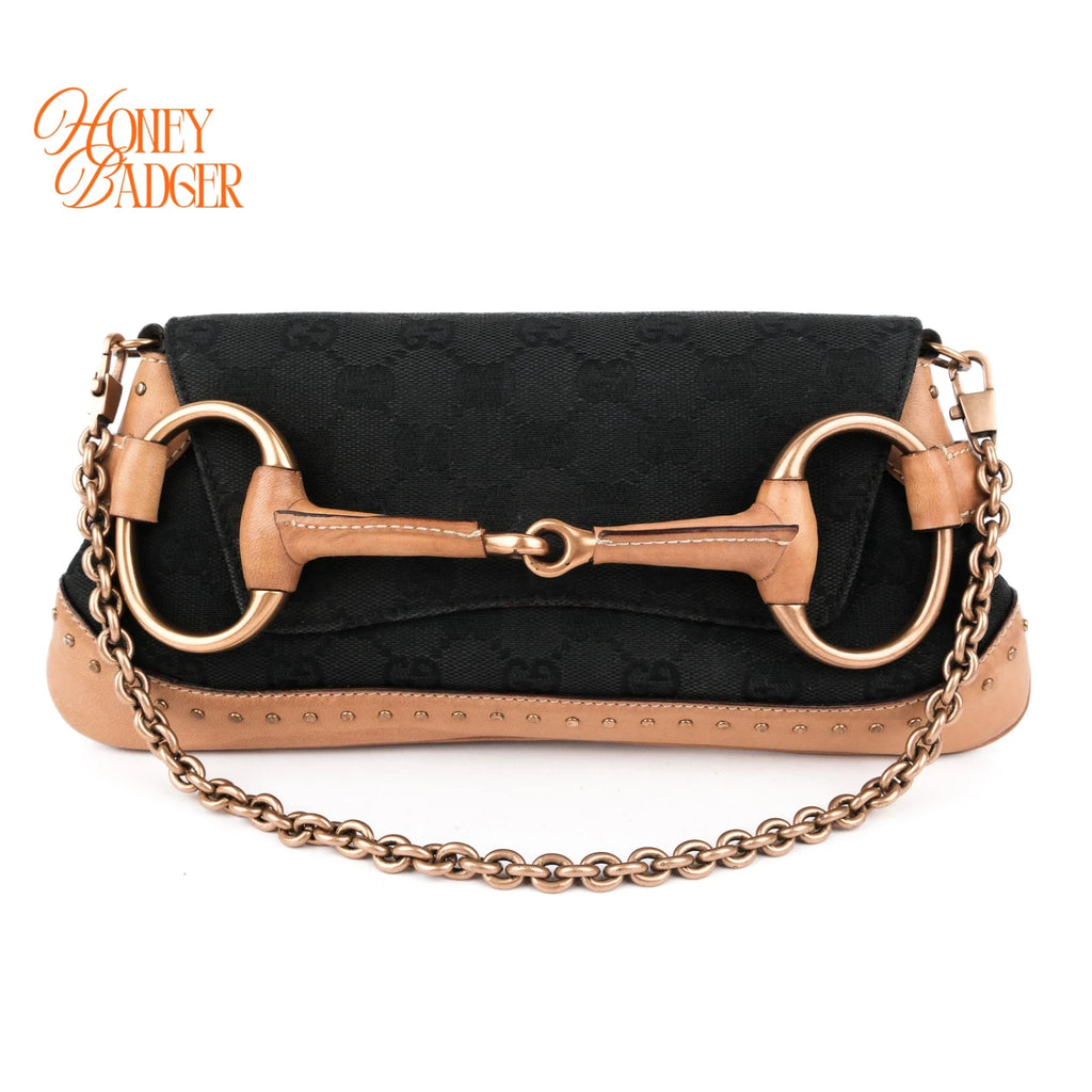 Gucci Horsebit GG Canvas Black/Brown Rank AB