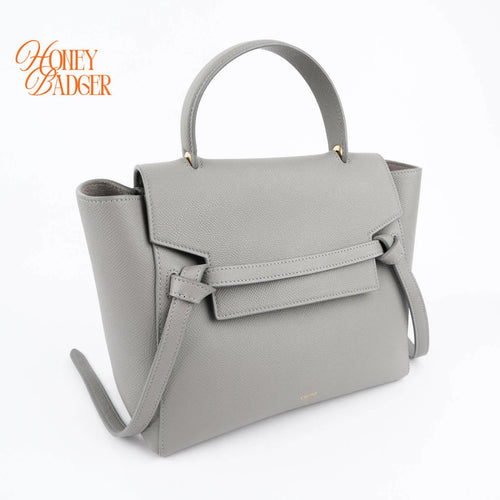 Celine Belt Bag Micro Gray Leather Grade A