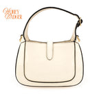Gucci Jackie 1961 Small Patent Leather White Black Gold Hardware Rank A