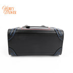 Celine Luggage Nano Black Smooth Leather Multicolor Stitch Rank A