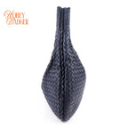 Bottega Veneta Large Veneta Hobo Intrecciato Nappa Navy Rank A