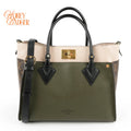Louis Vuitton On My Side MM Monogram & Leather 2WAY Handbag Green