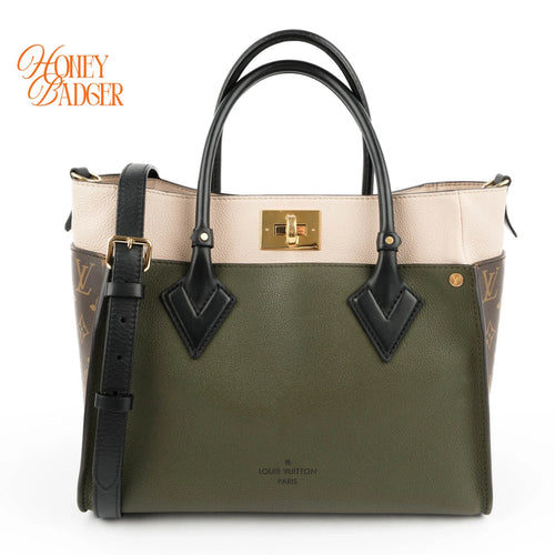 Louis Vuitton On My Side MM Monogram & Leather 2WAY Handbag Green