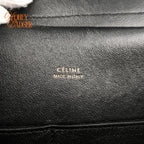 Celine Belt Bag Mini Striped Cotton Canvas Black Calfskin Gold Hardware Rank AB