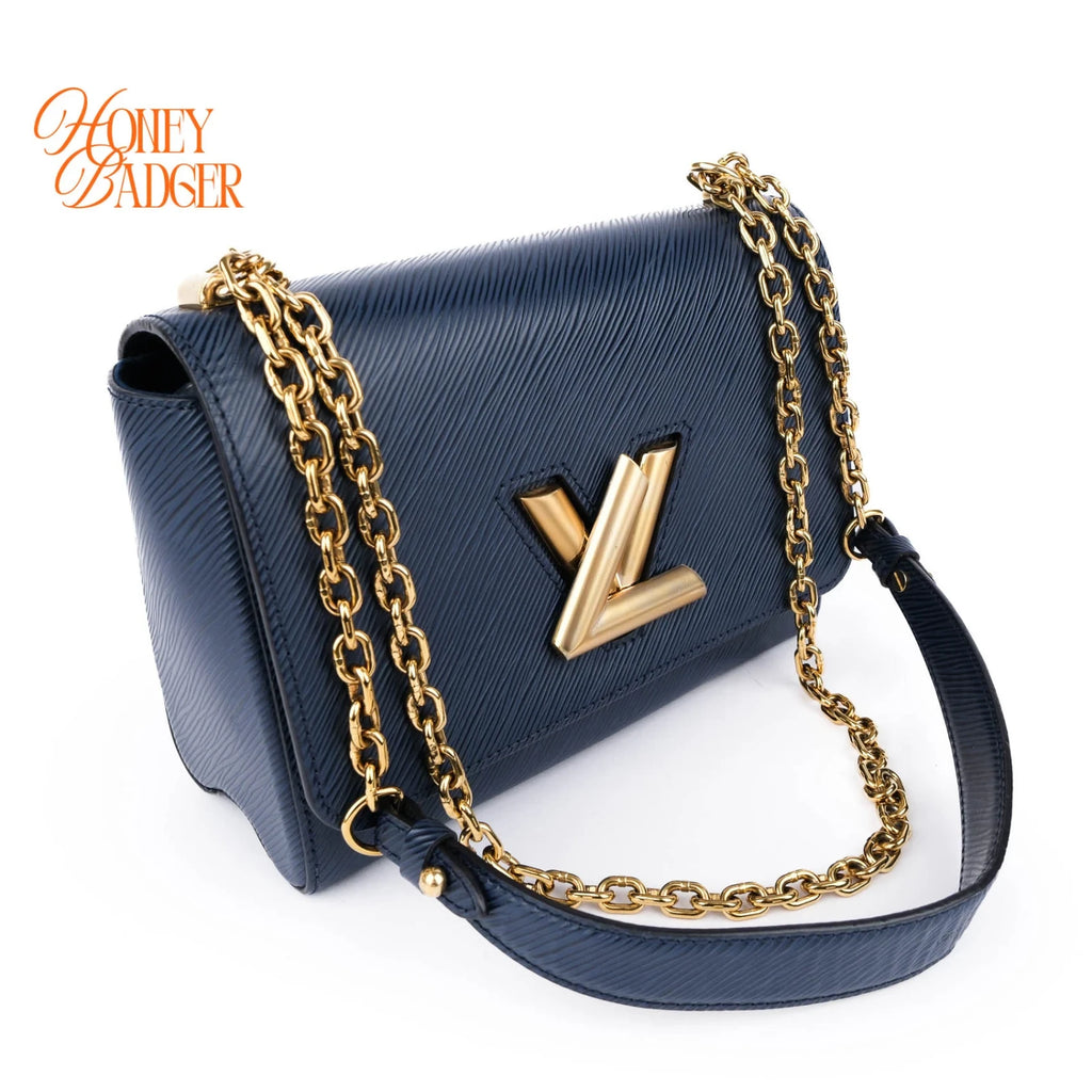 Louis Vuitton Twist MM Epi Leather Navy Gold Hardware Rank A