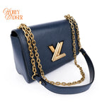 Louis Vuitton Twist MM Epi Leather Navy Gold Hardware Rank A
