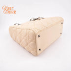 Dior Lady Dior Medium Lambskin White Rank A