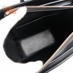 Celine Luggage Nano Black Smooth Leather Multicolor Stitch Rank A