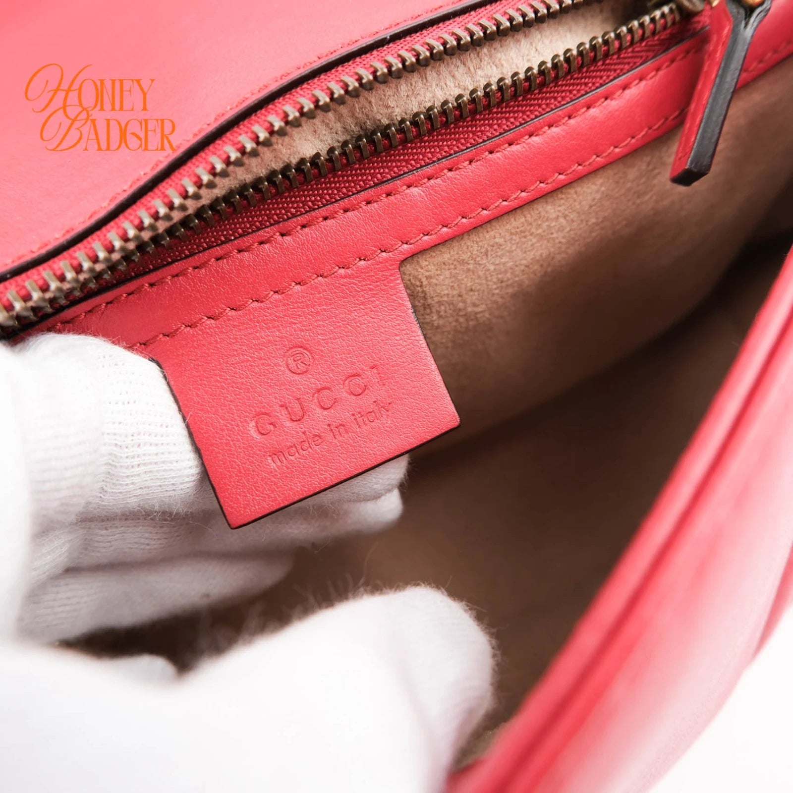 Gucci GG Marmont 26 in red leather, Grade A condition.