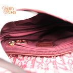 Dior Saddle Bag Trotter Jacquard Canvas Red/Bordeaux Rank AB