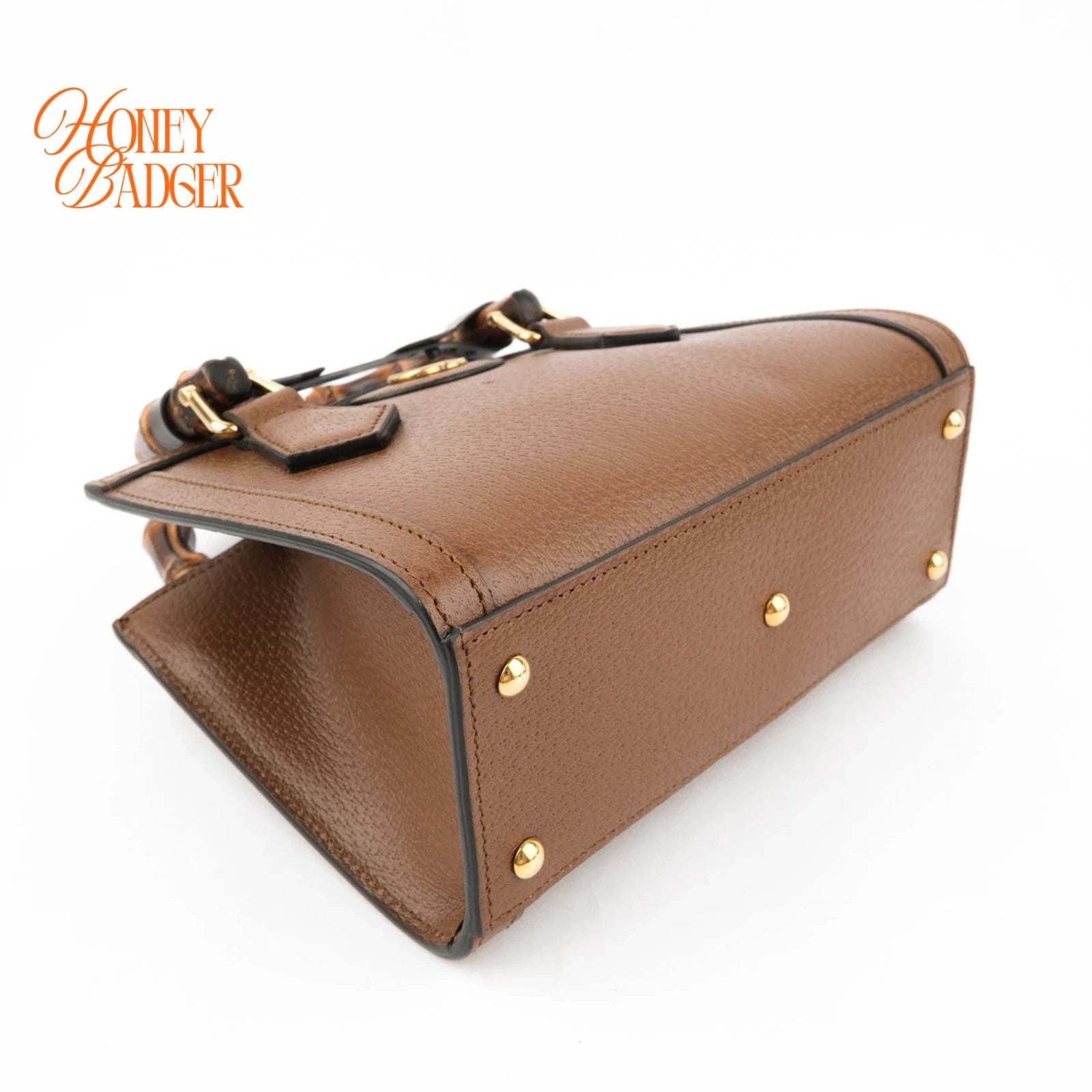 Gucci Diana Mini Leather Brown Rank S