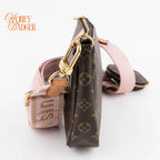 Louis Vuitton Multi Pochette Accessoires in Monogram with pink strap, Grade A condition.