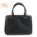 Prada Galleria Small Saffiano Leather 2WAY Bag Black Nero