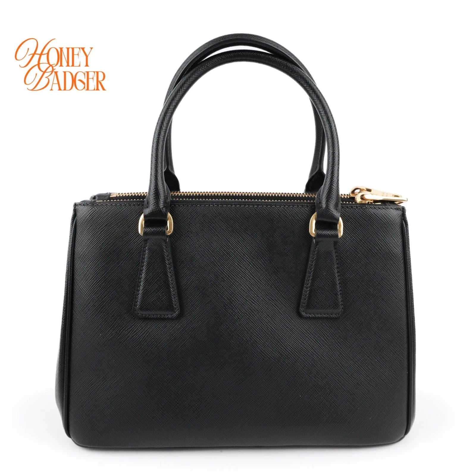 Prada Galleria Small Saffiano Leather 2WAY Bag Black Nero